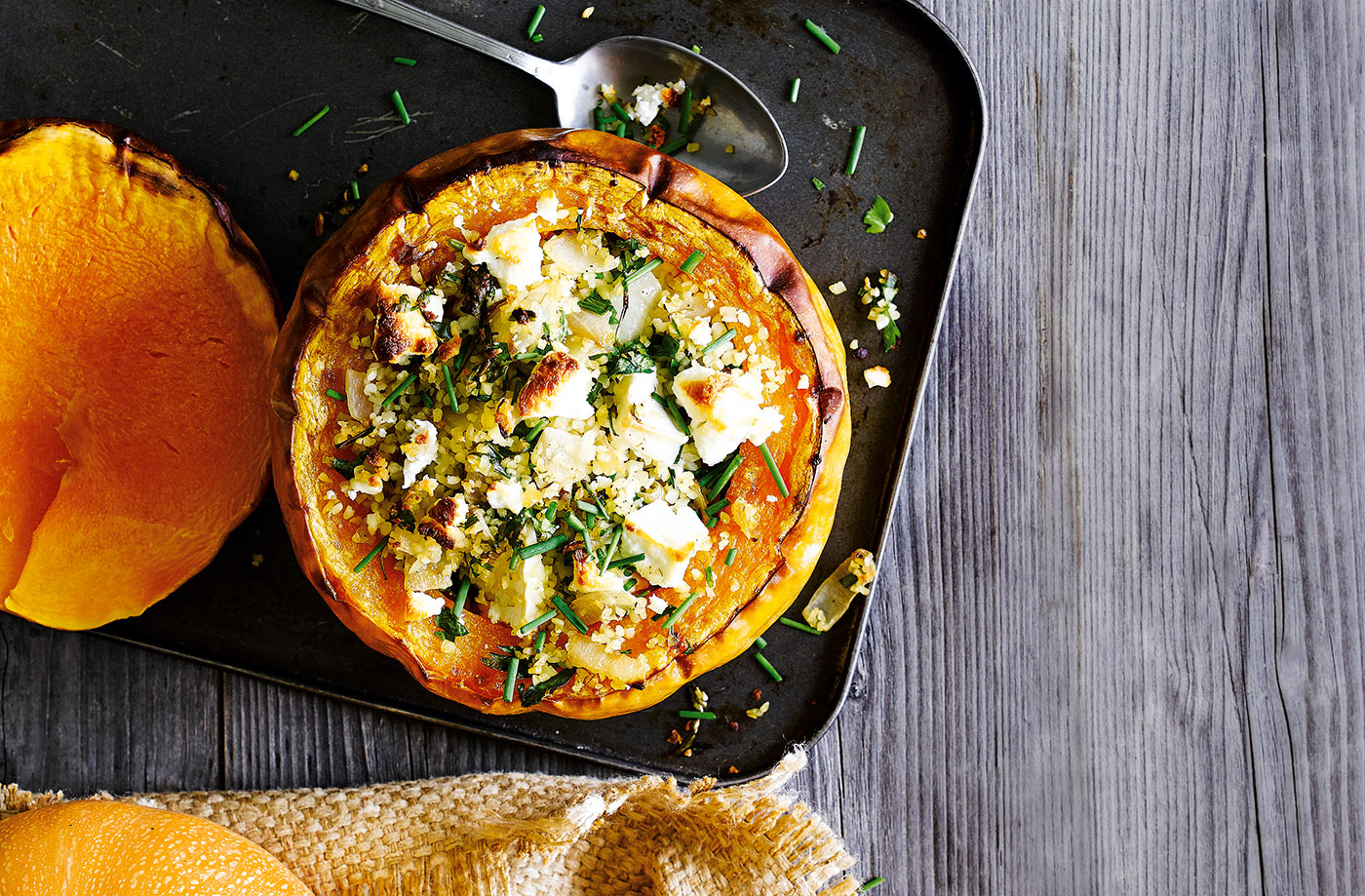 Twice-baked pumpkin recipe