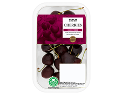 Tesco cherriesPlump, sweet cherries selected for their deep red colour