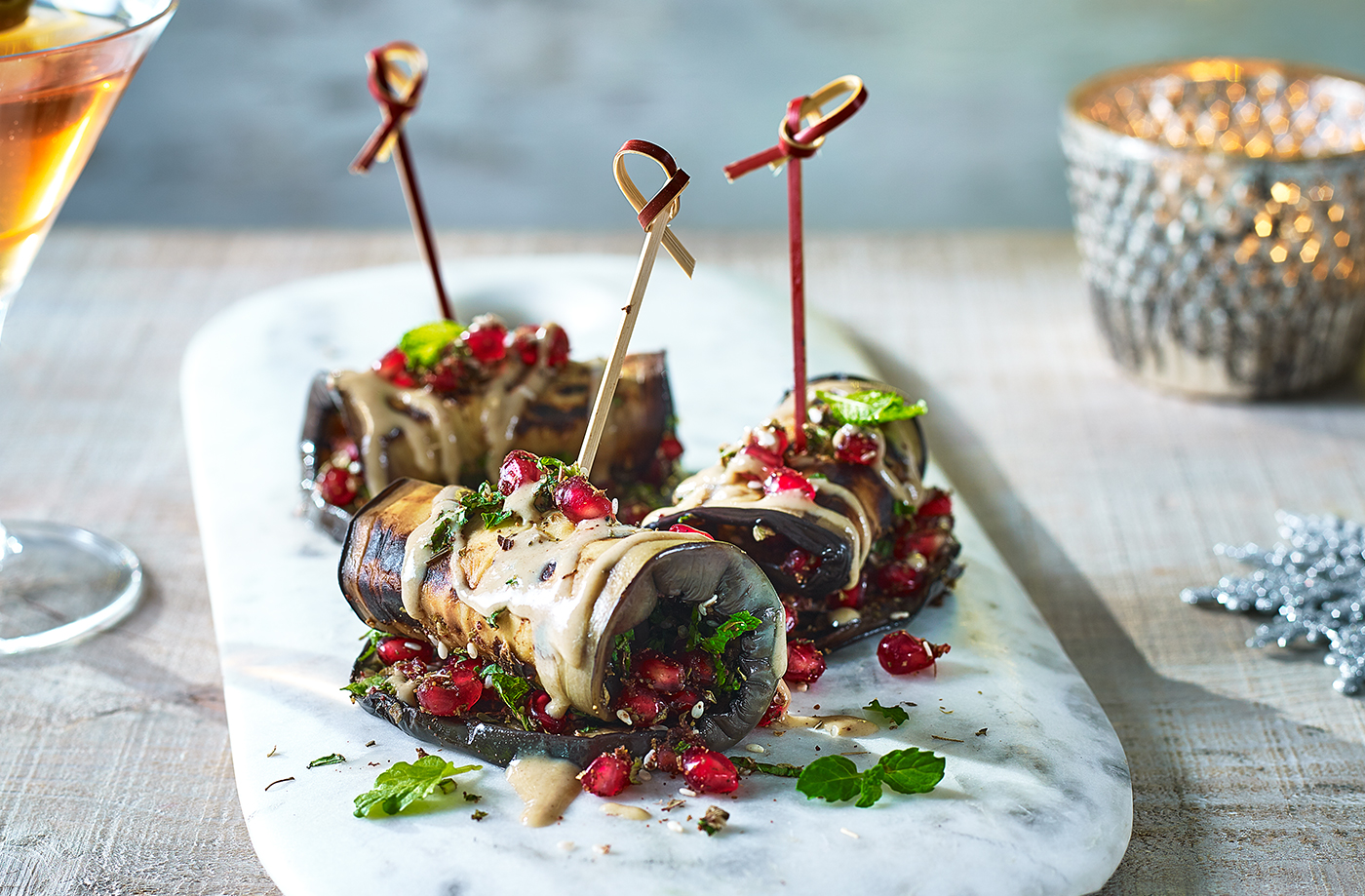 Middle Eastern aubergine skewers recipe