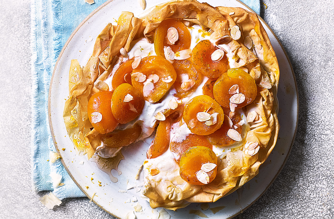 Apricot and orange blossom honey tart recipe
