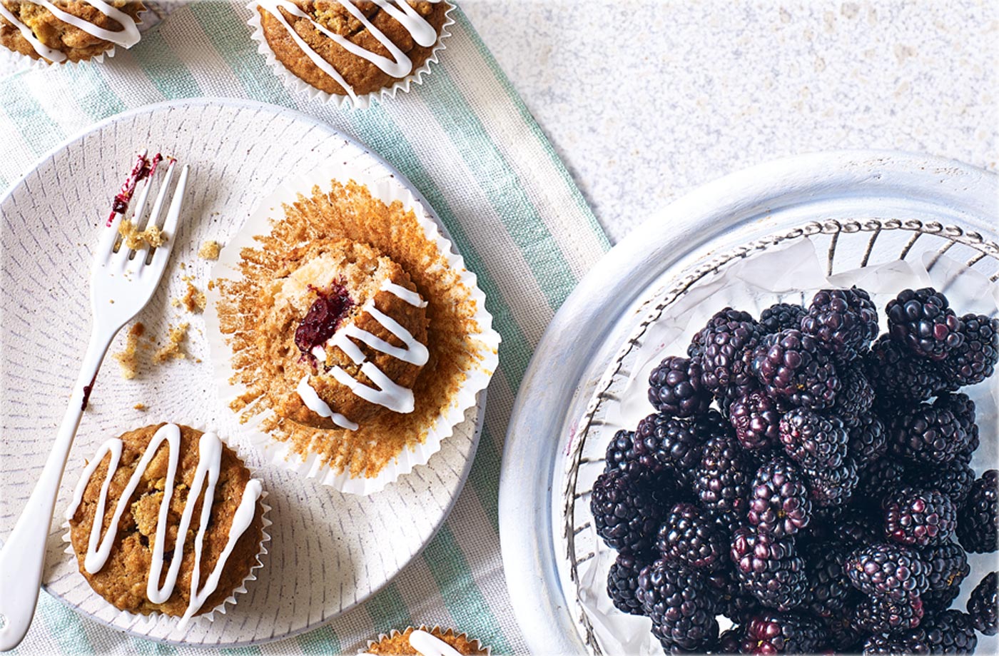 Blackberry surprise muffins recipe