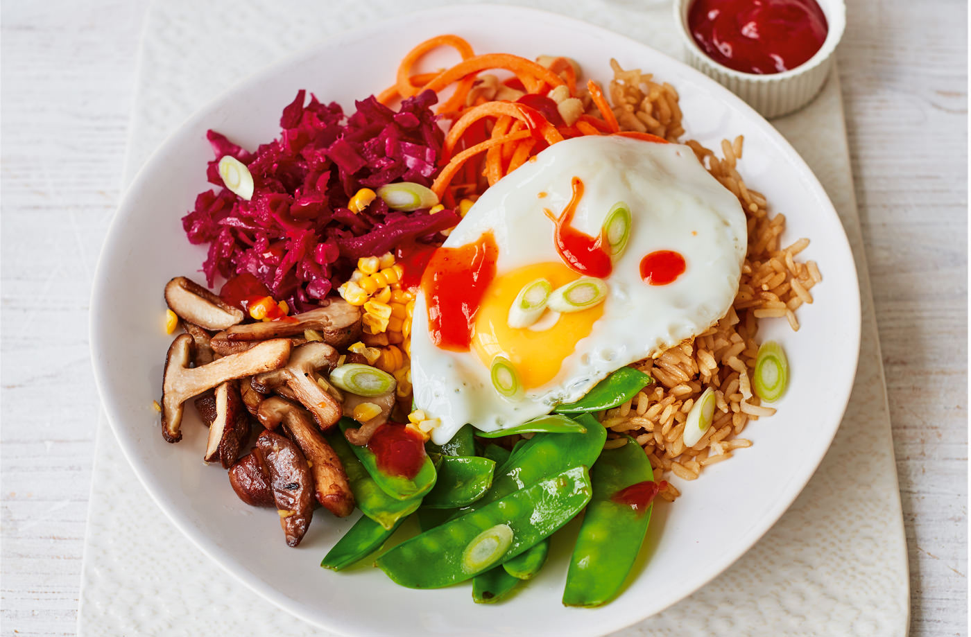 Brown rice bibimbap bowls recipe