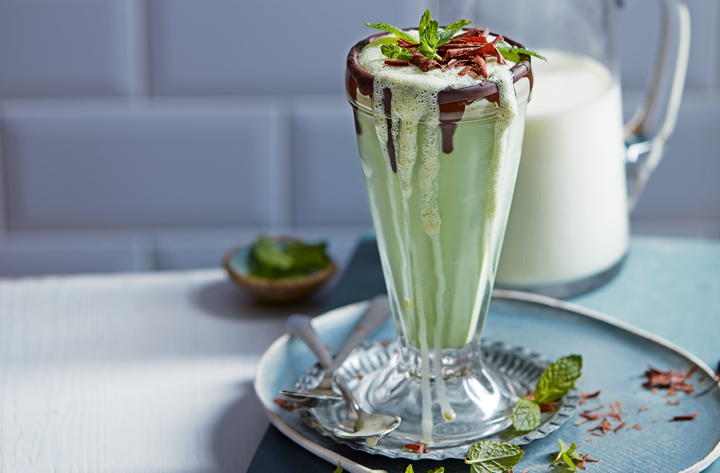Mint chocolate milkshake recipe
