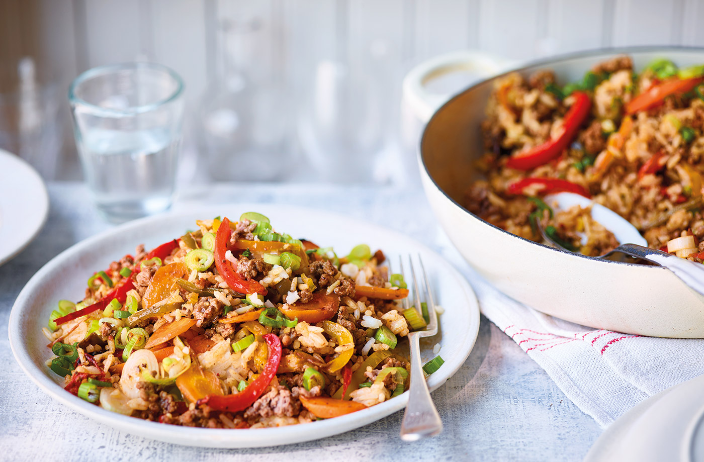 Cajun beef and veg rice bowl recipe