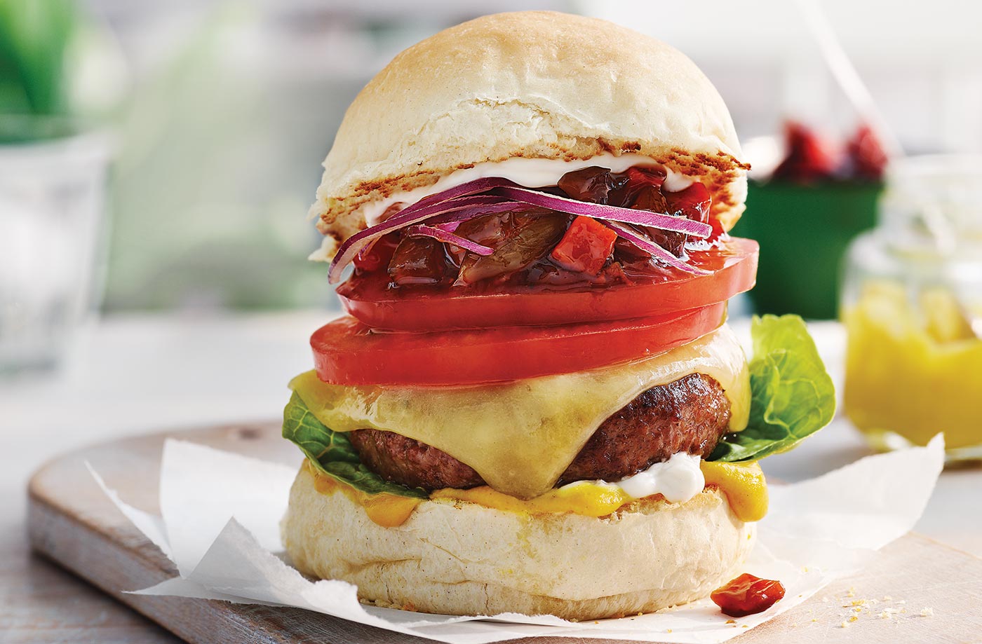 Cheese and pickle burgers recipe