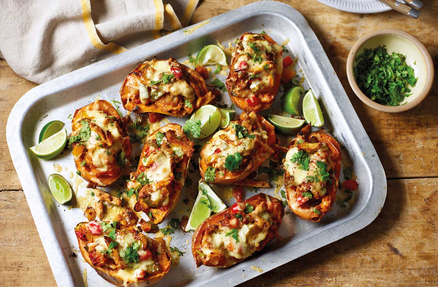 Chicken fajita sweet potatoes  recipe