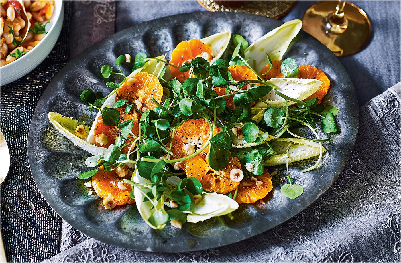 Chicory, clementine and hazelnut salad recipe