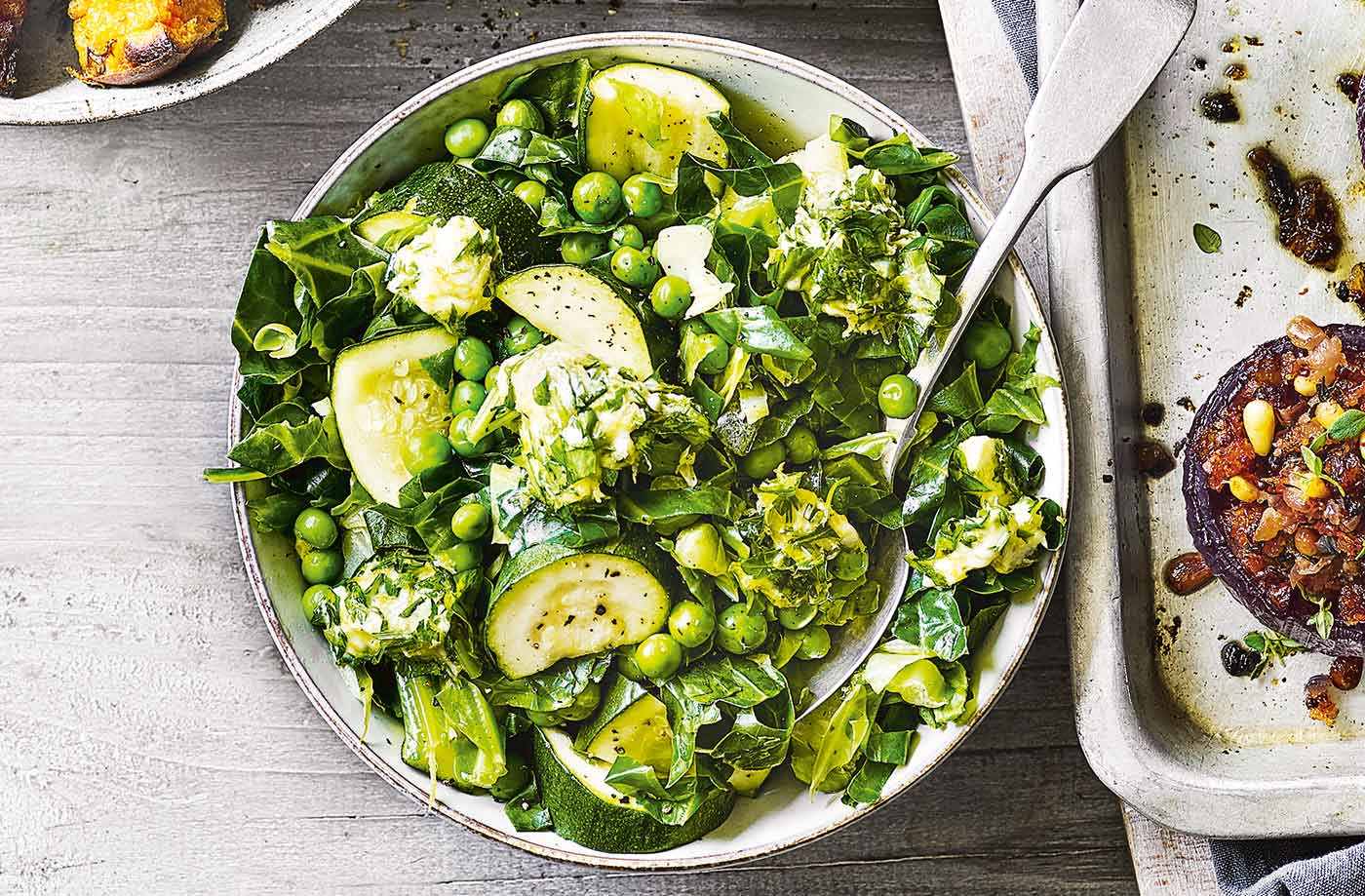 Citrussy steamed greens recipe
