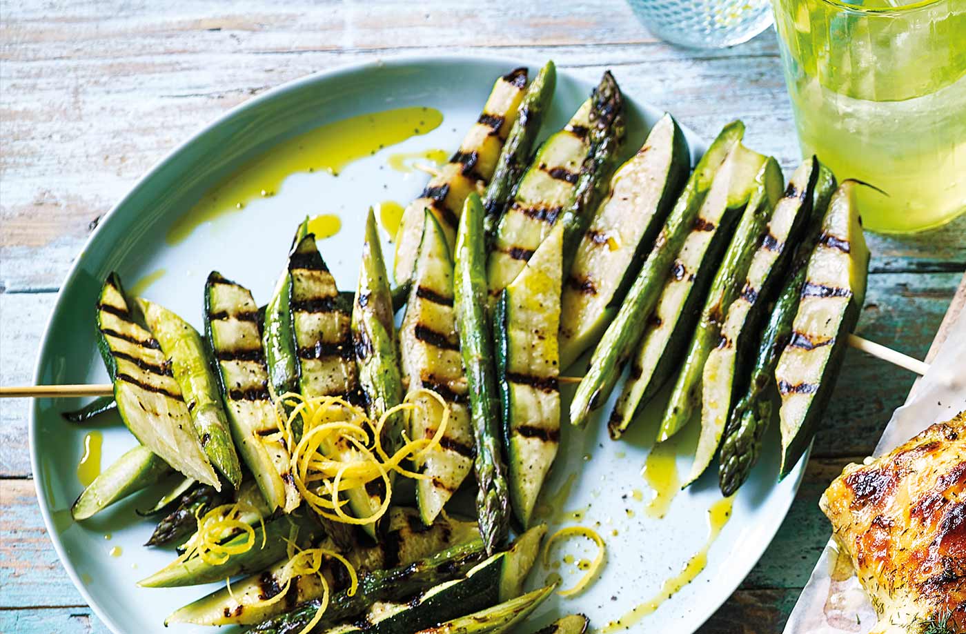 Courgette and asparagus ladders recipe