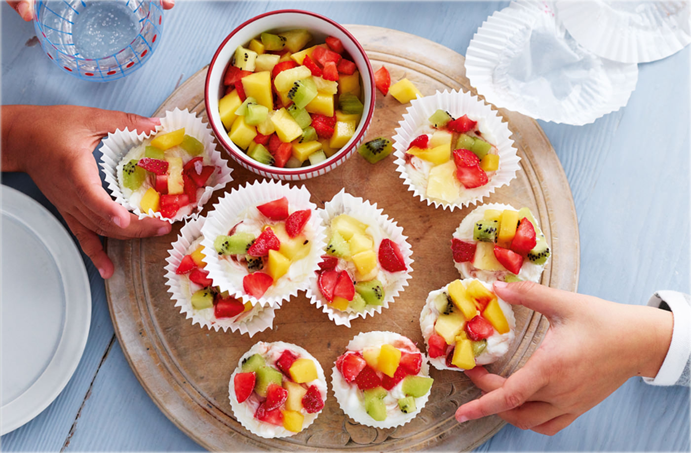 Fruity frozen yogurt bites recipe