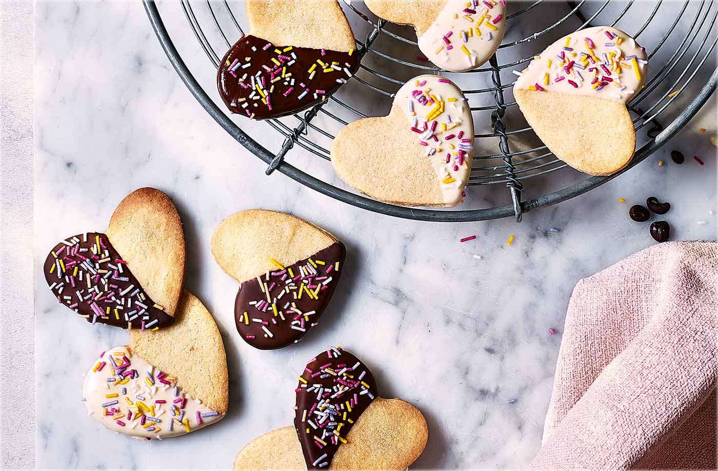 Funfetti heart biscuits recipe
