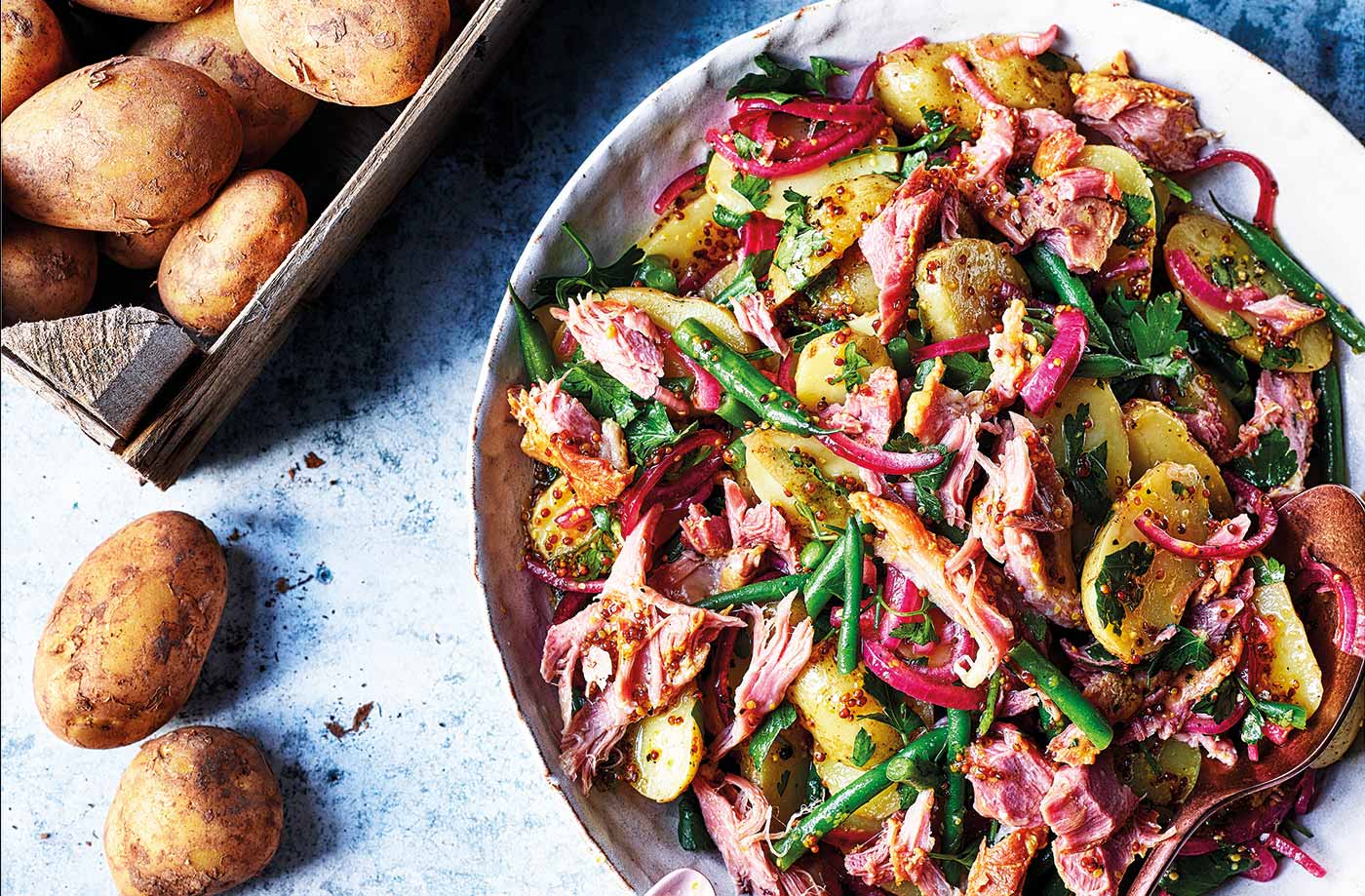 Ham and Jersey Royal potato salad recipe