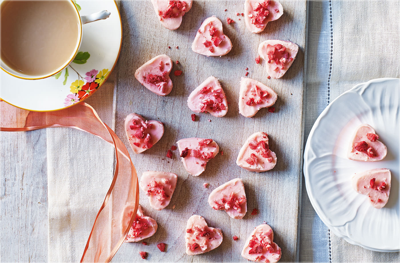 Strawberry heart truffles recipe