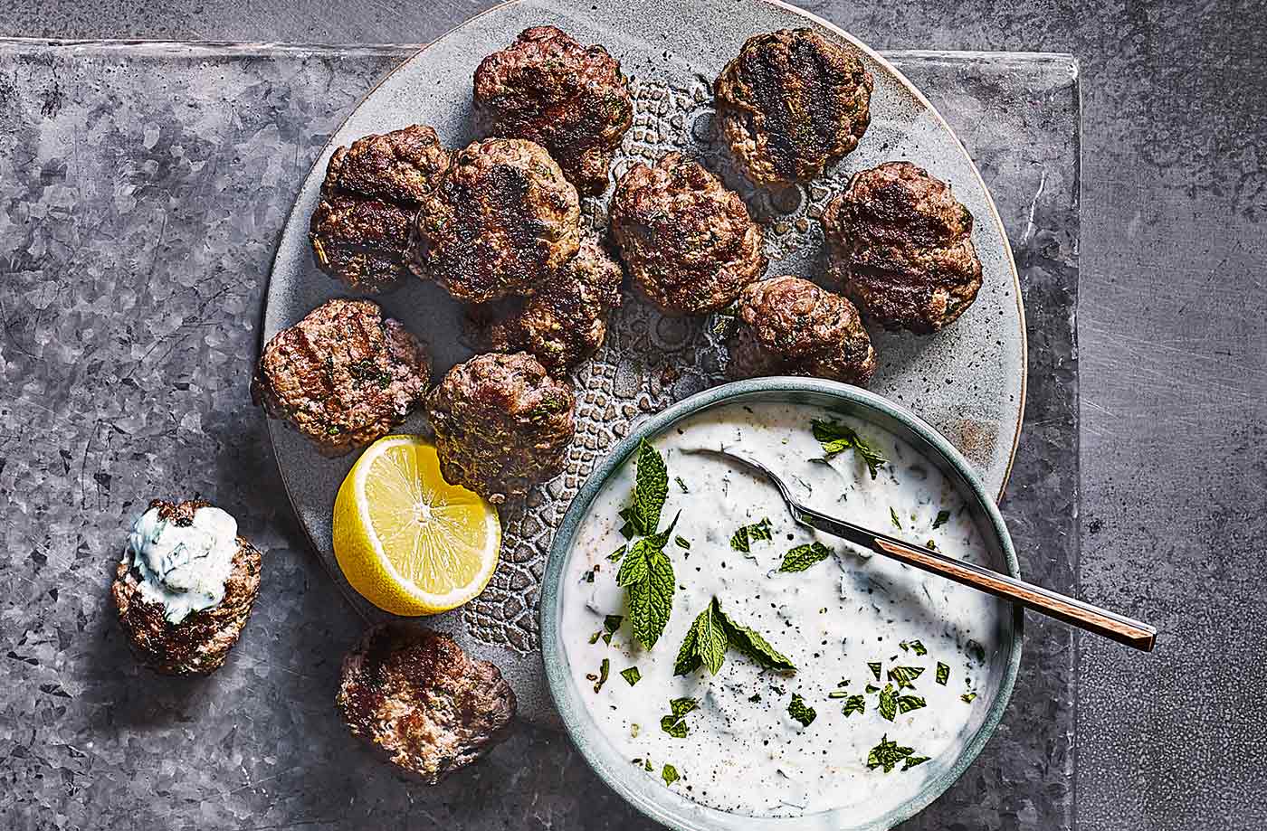 Kofte bites with minty yogurt recipe