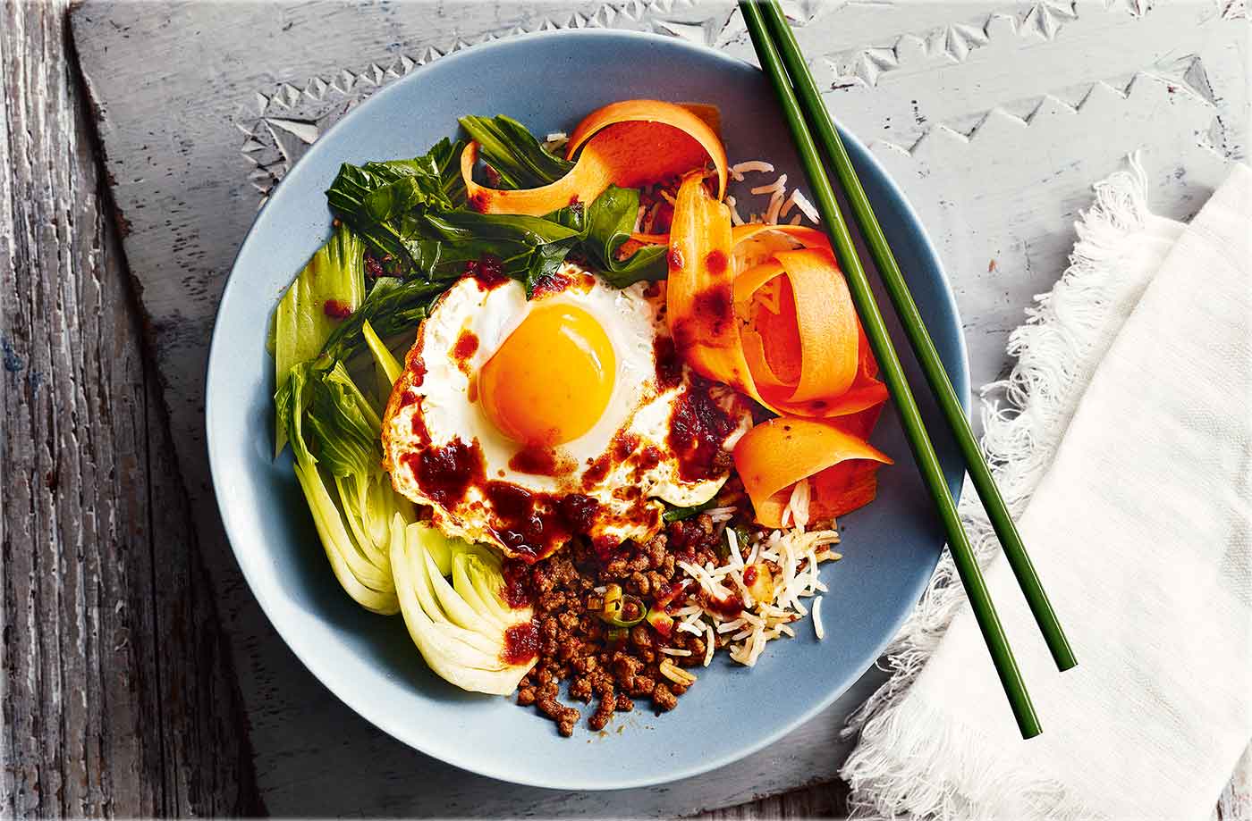 Korean-style beef bibimbap recipe