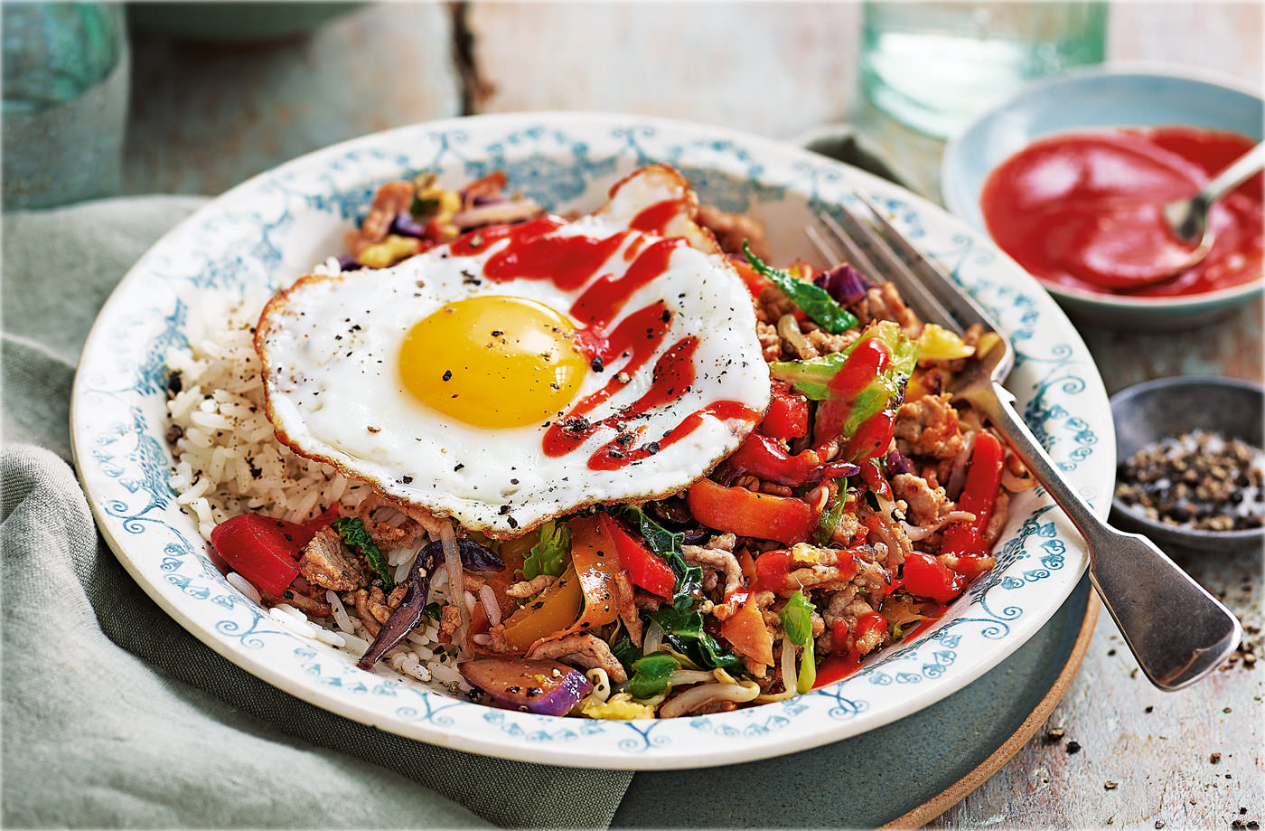 Korean-style rice bowl recipe