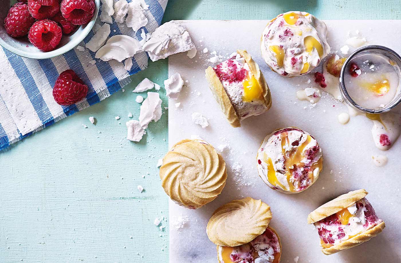 Lemon meringue pie ice cream sandwiches recipe
