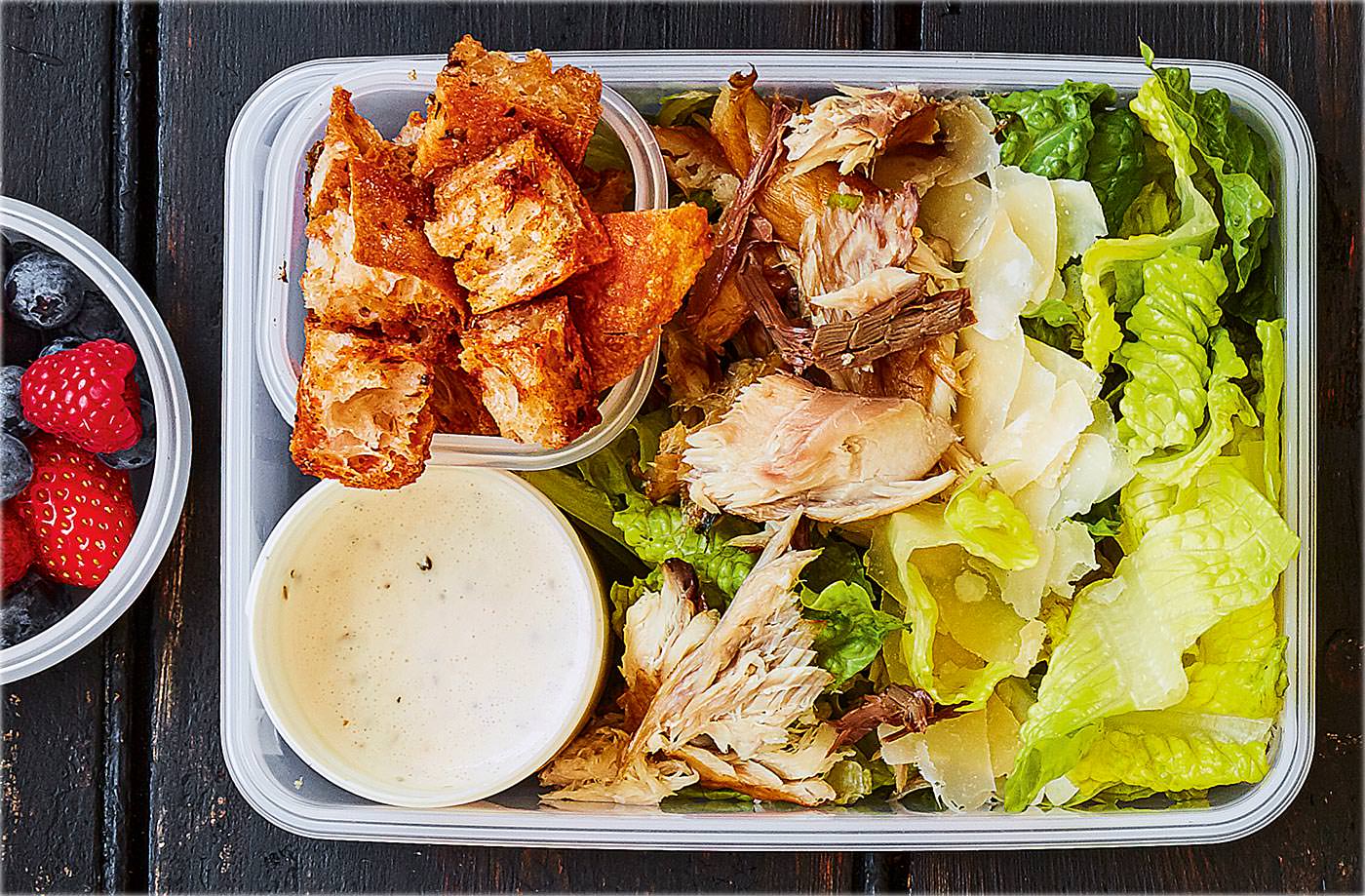 Smoked mackerel Caesar salad recipe