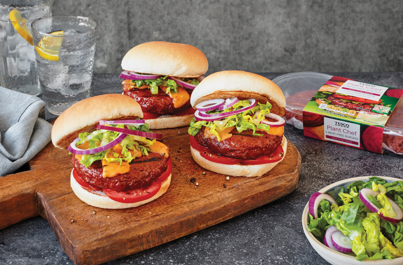 Meat-free burgers recipe