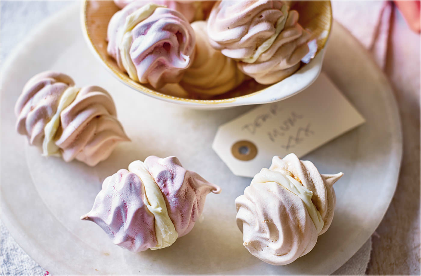 Pretty pastel meringues recipe