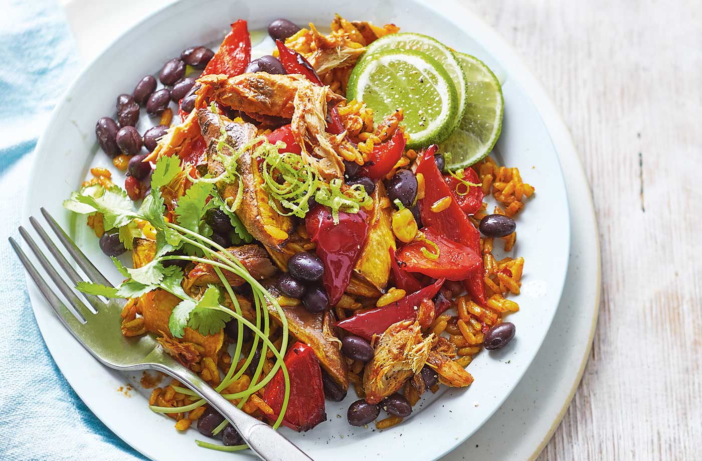 Mexican-style mackerel and rice recipe