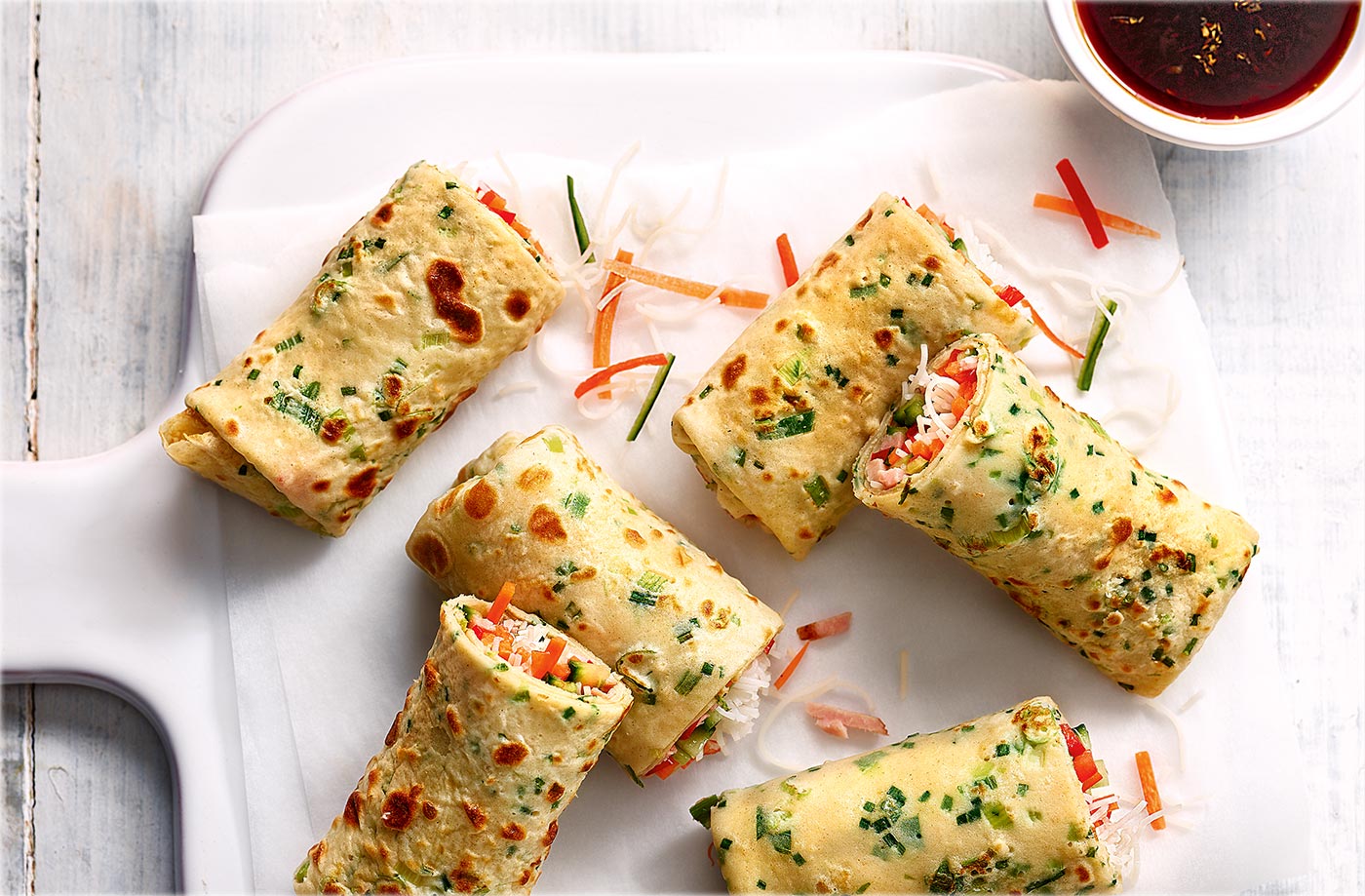 Pancake spring rolls recipe