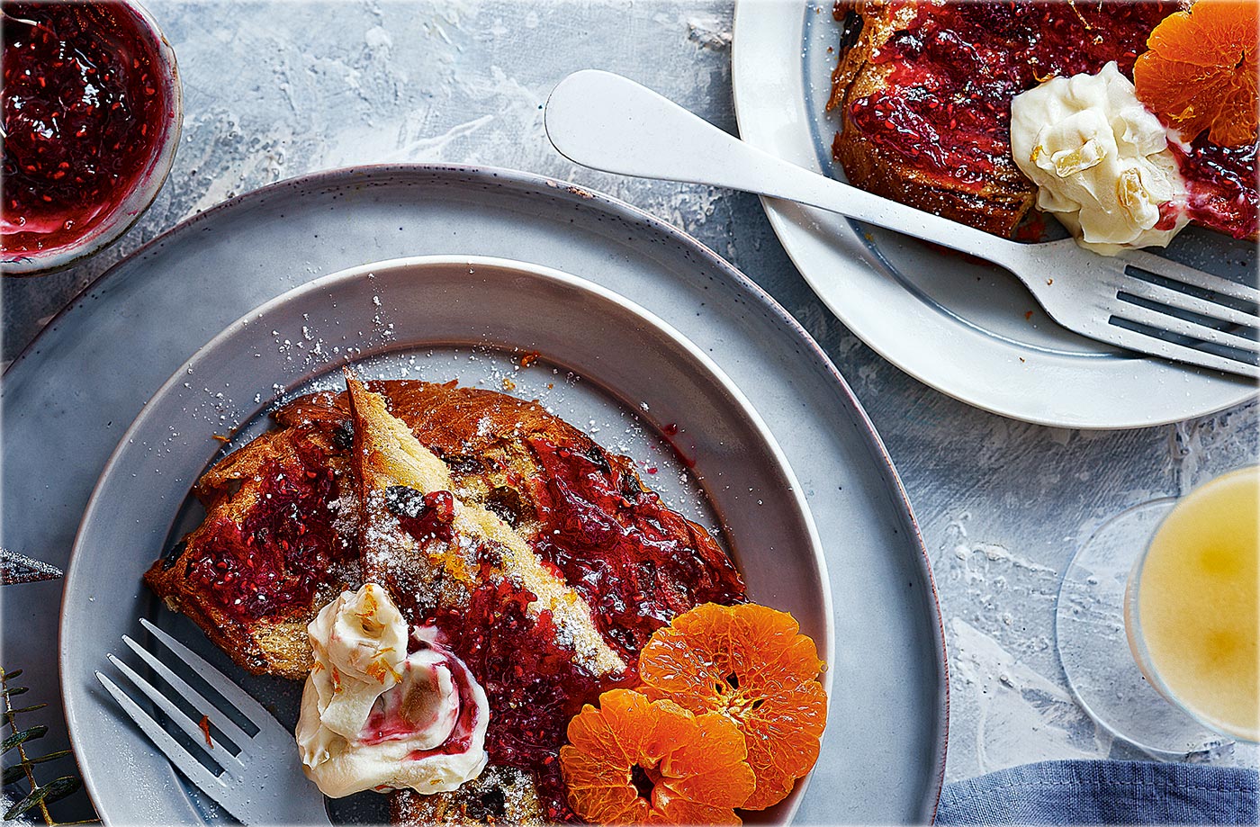 Panettone toast with sticky ginger mascarpone recipe