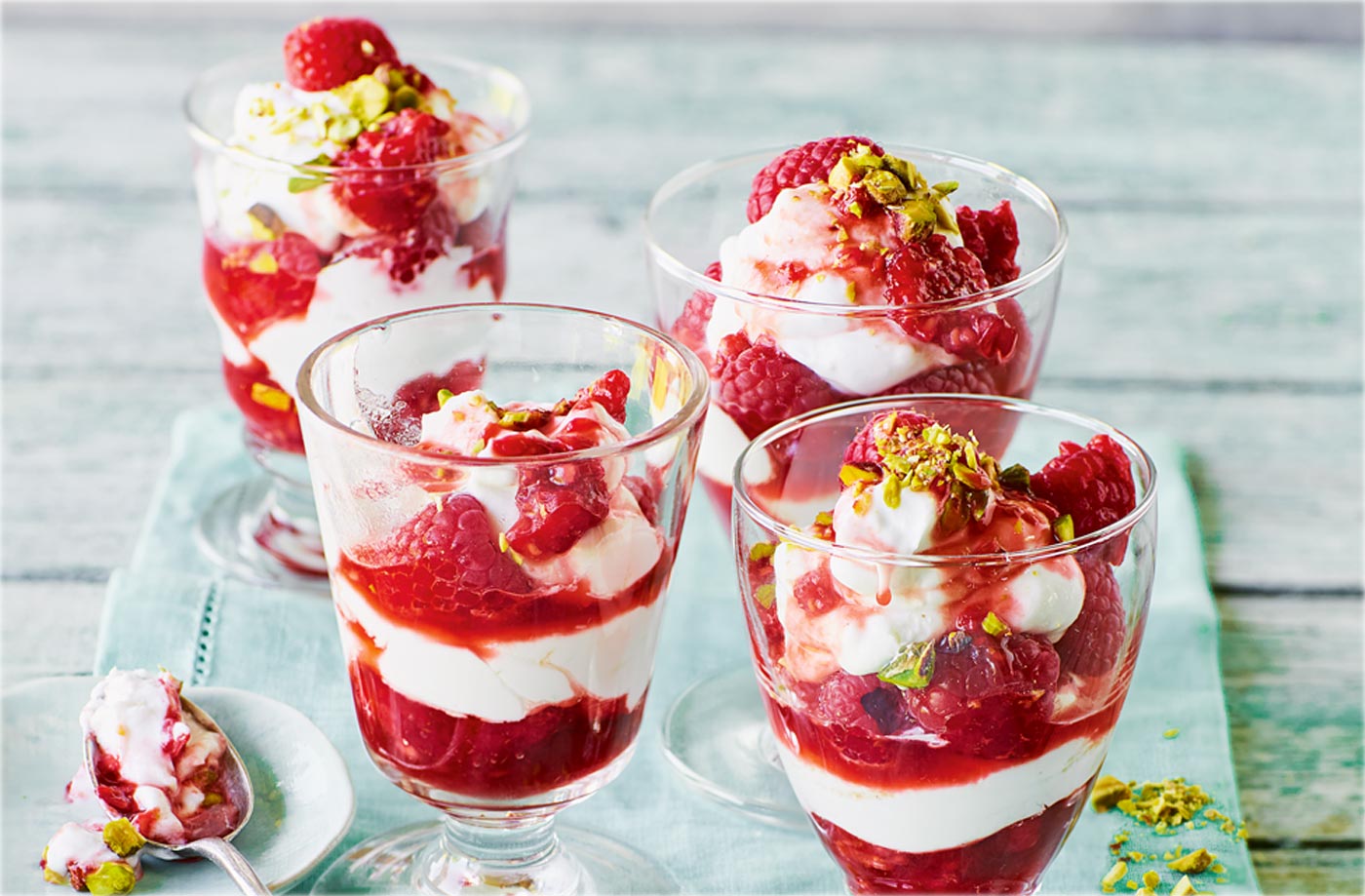 Raspberry coconut parfait recipe