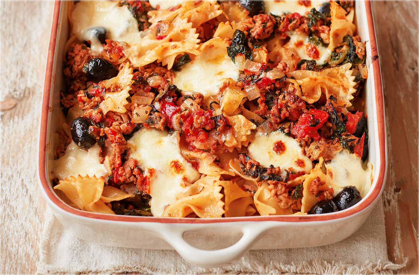 Greek lamb pasta melt recipe