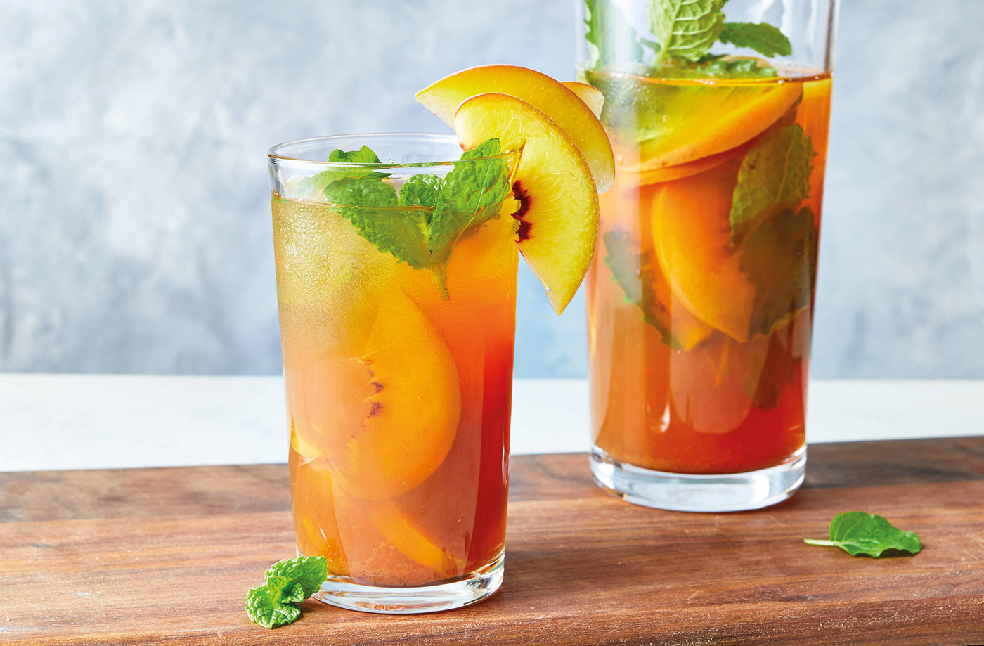 Peach, mint and vanilla chai iced tea recipe