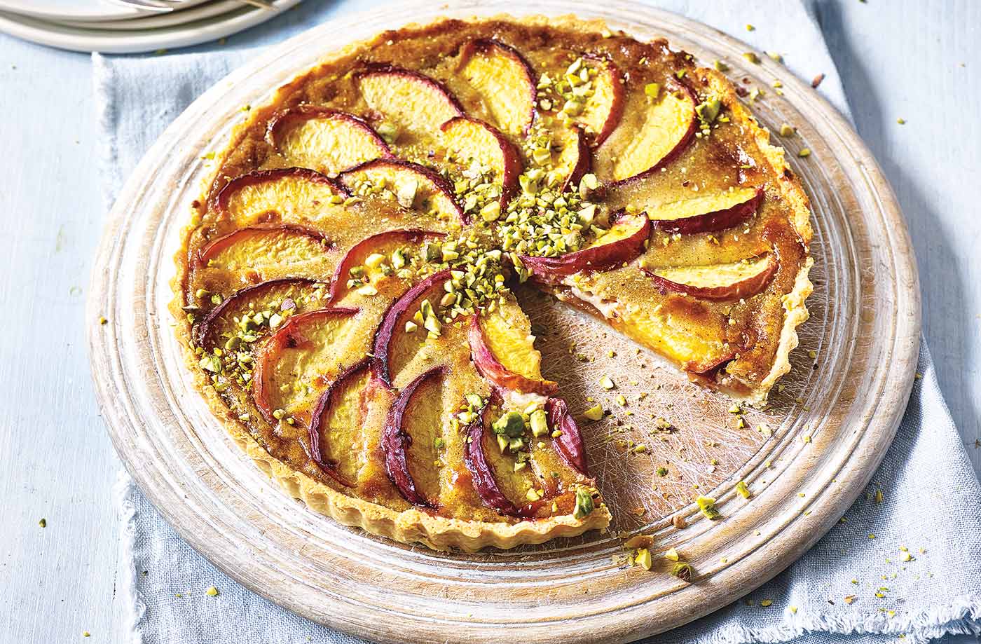 Peach custard tart recipe