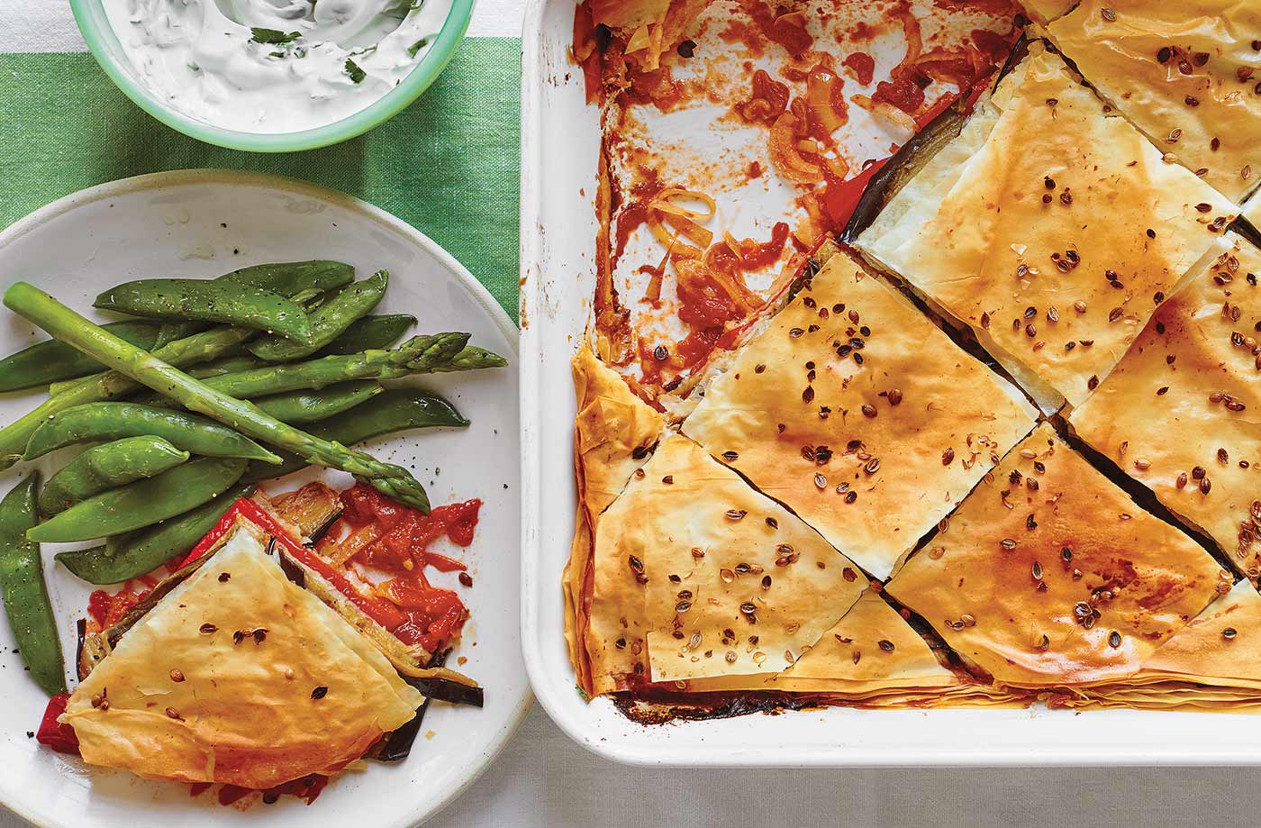Pepper and aubergine baklava recipe