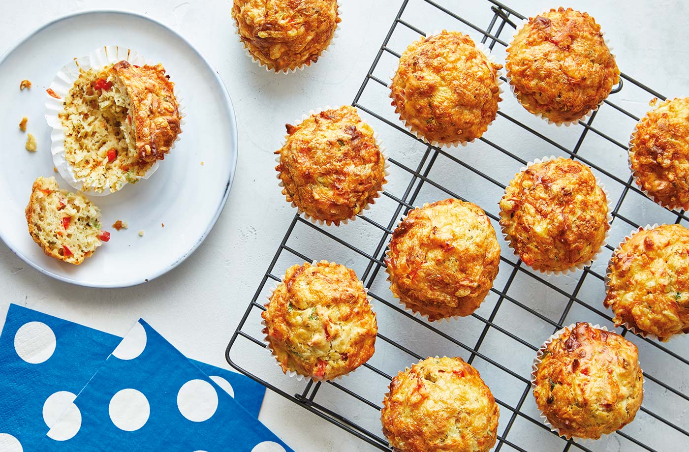 Pepper and parsnip savoury muffins recipe