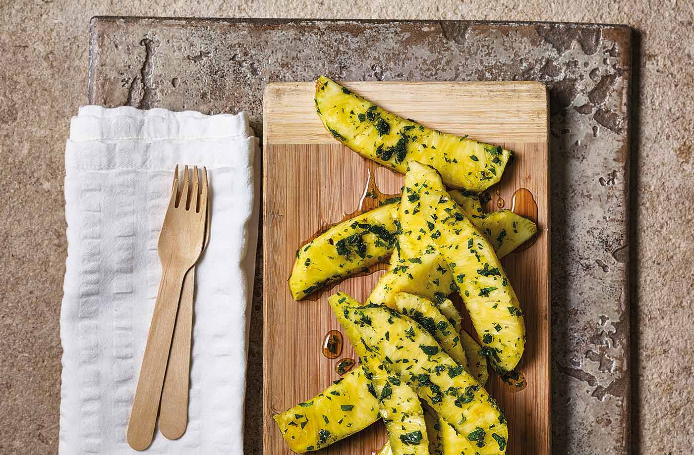 Pineapple with mint recipe