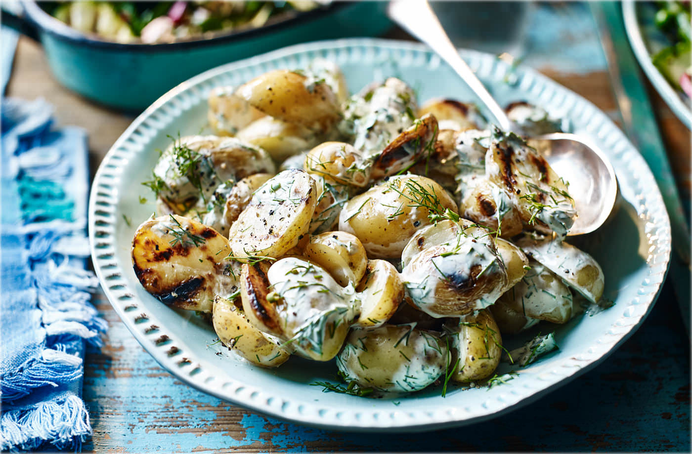 Chargrilled potato salad recipe