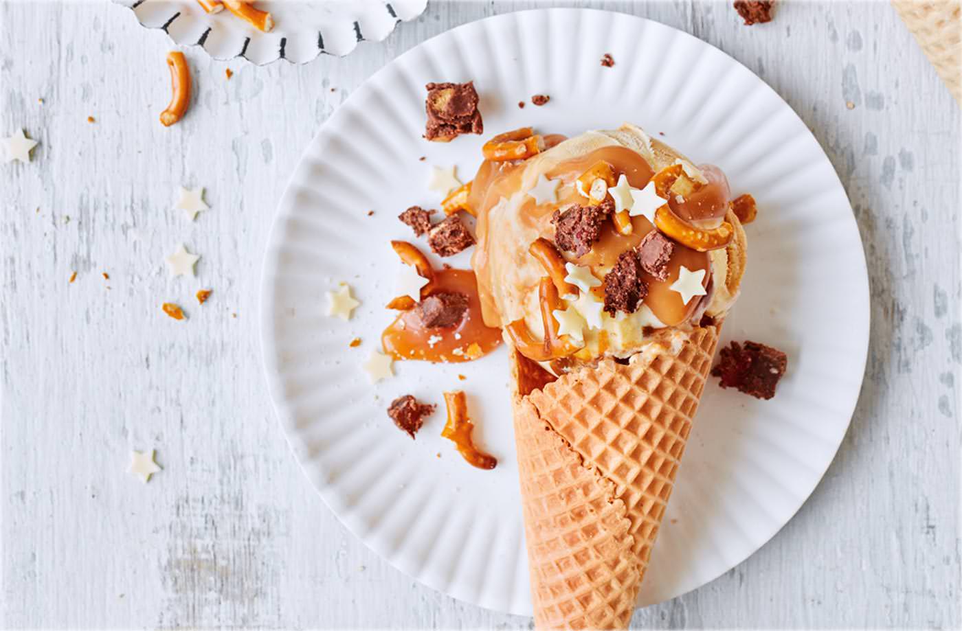 Salted caramel cones recipe