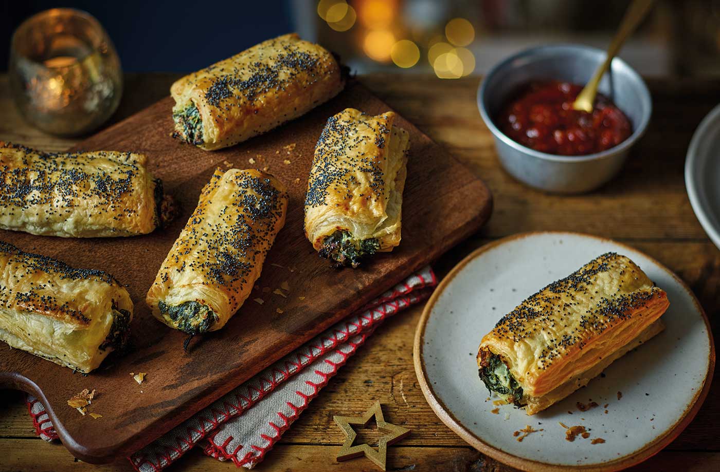 Spinach and ricotta sausage rolls recipe