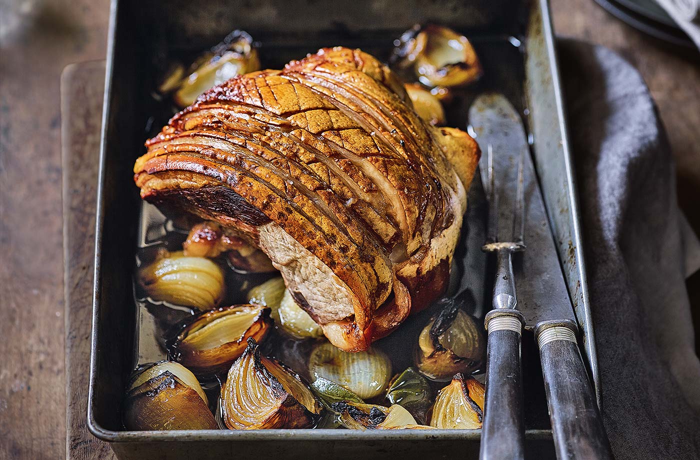 Roast pork with crackling recipe