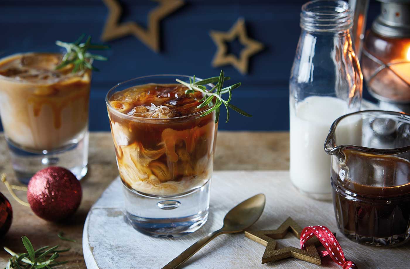 Salted caramel white Russian mocktail recipe