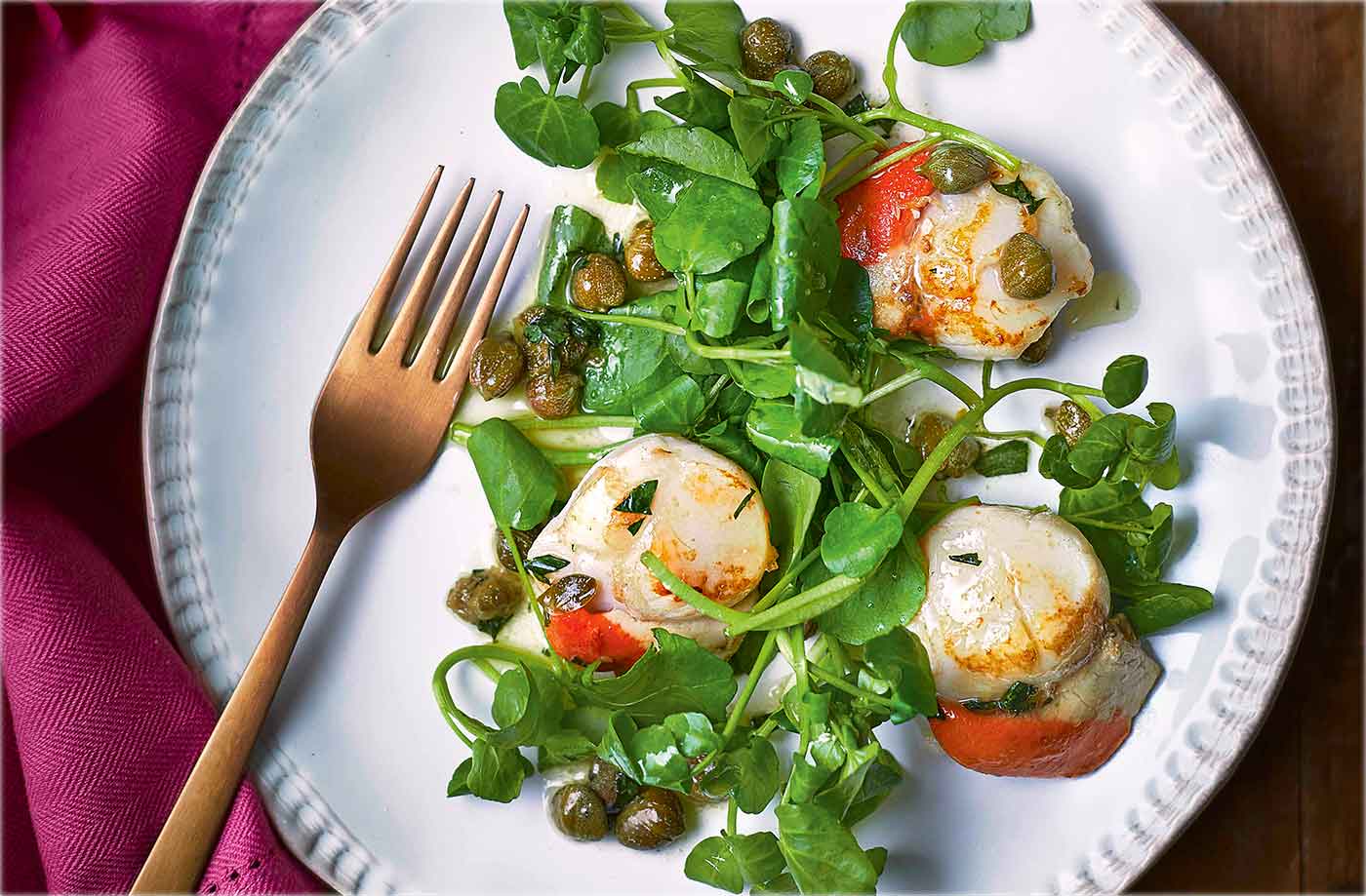 Scallops with brown butter, capers and tarragon  recipe