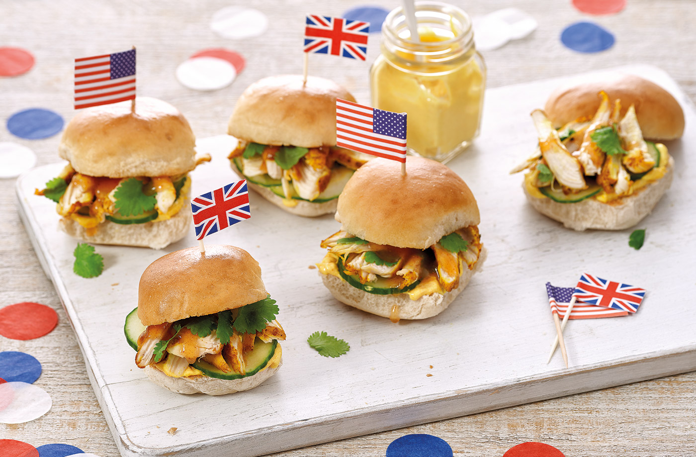 Coronation chicken sliders recipe