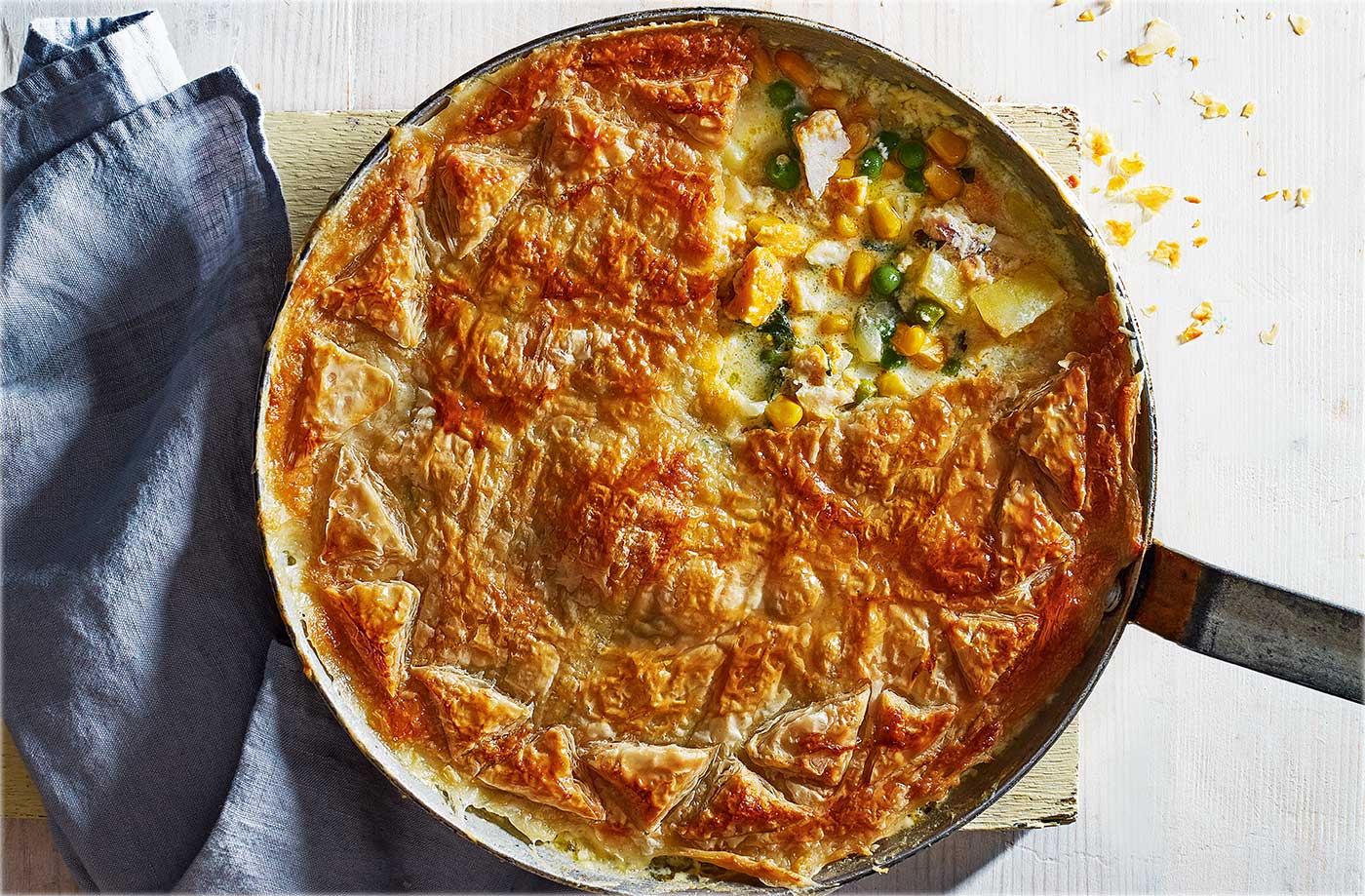 Smoked haddock chowder pot pie  recipe