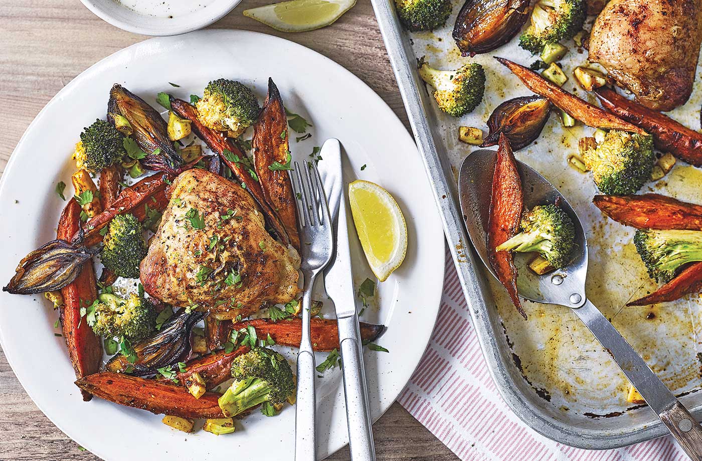 Spicy chicken traybake recipe