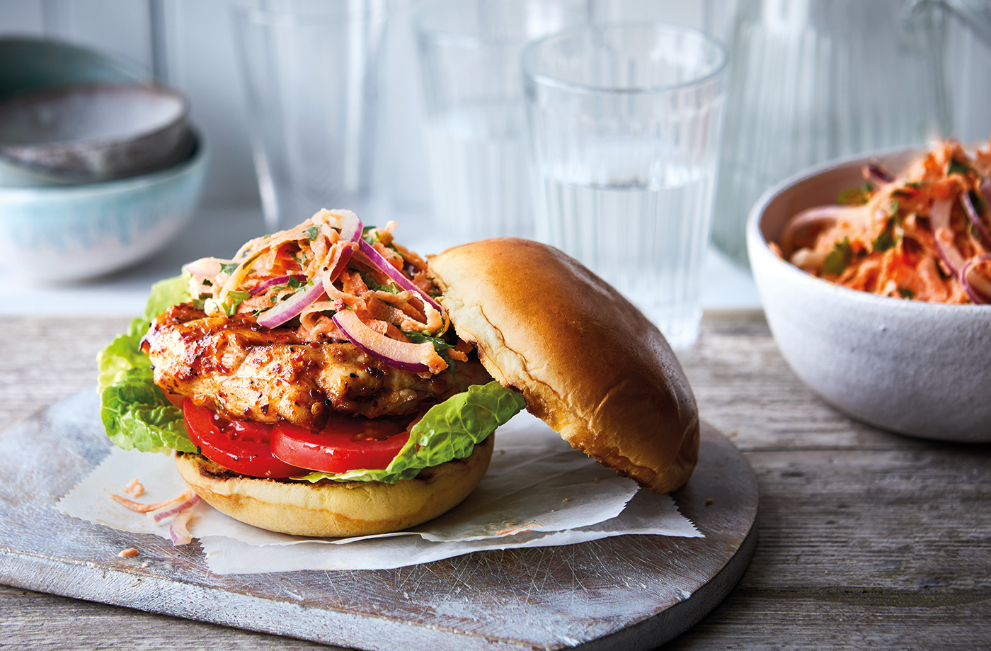 Spicy chicken burgers  recipe