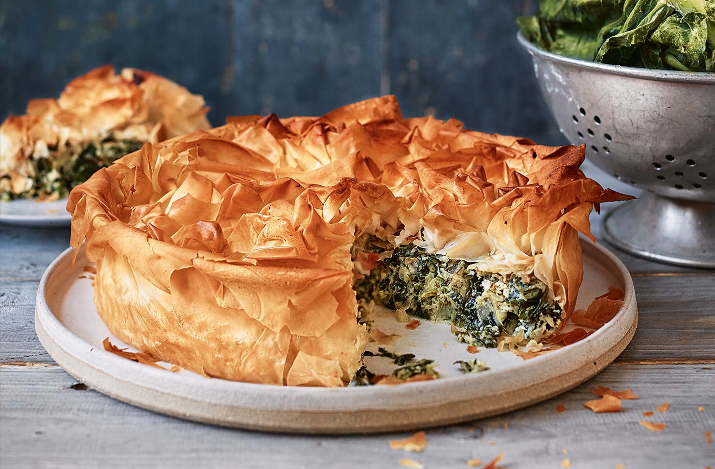 Spring greens spanakopita recipe