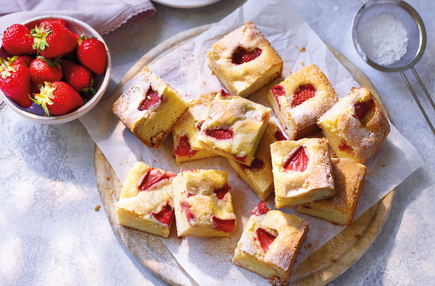 Strawberry blondies recipe