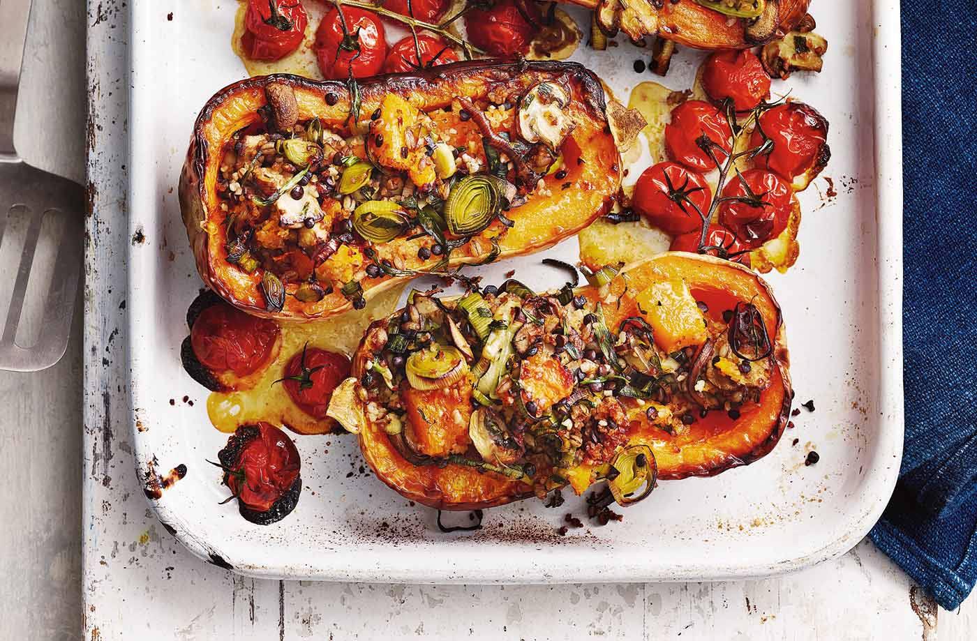 Stuffed butternut squash recipe