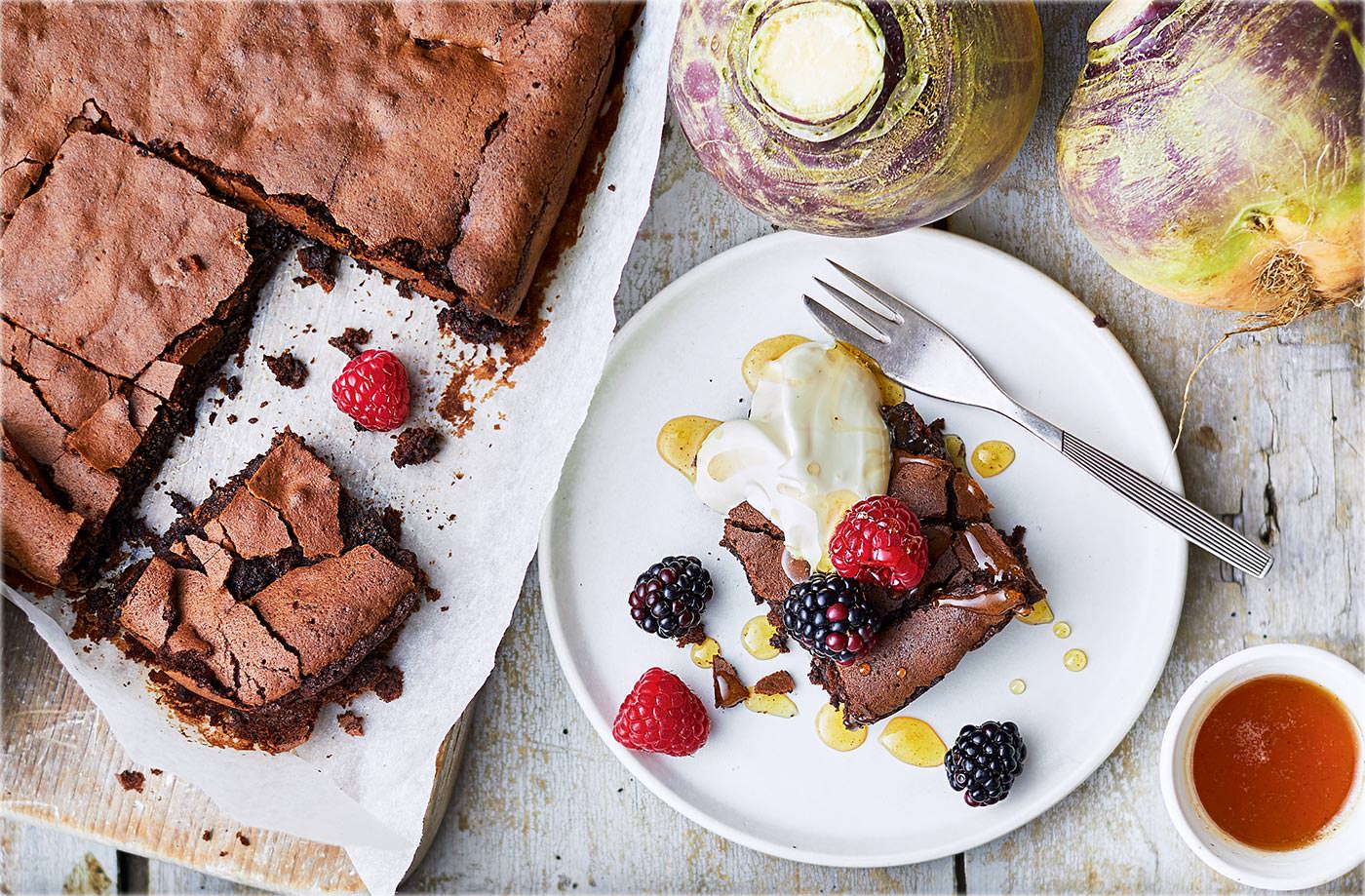 Swede and cardamom brownies recipe