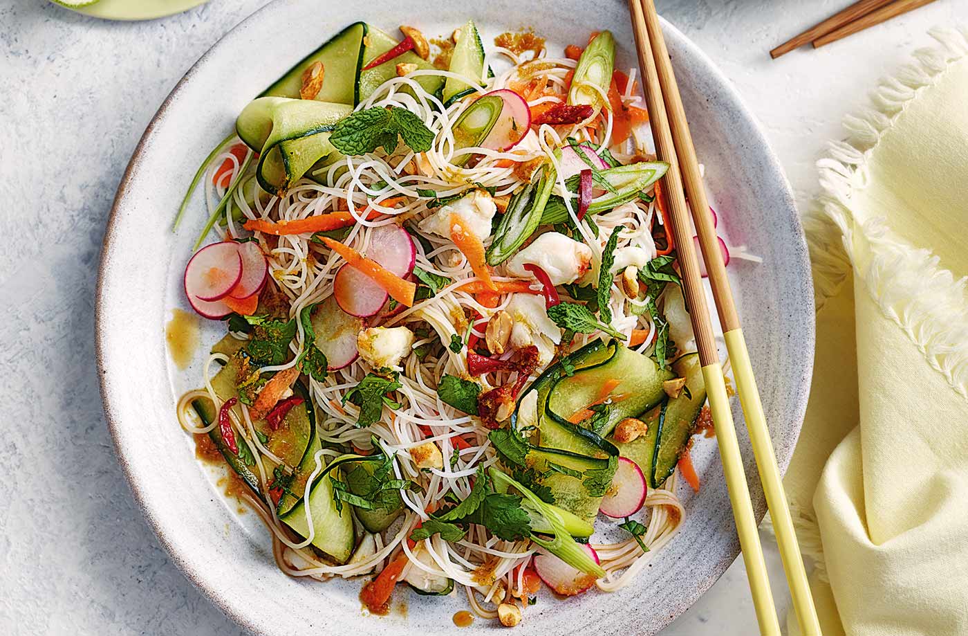 Vietnamese-style crab and noodle salad recipe