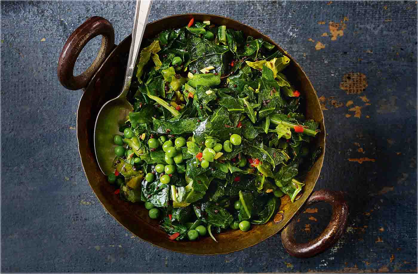 Stir-fried chilli greens recipe